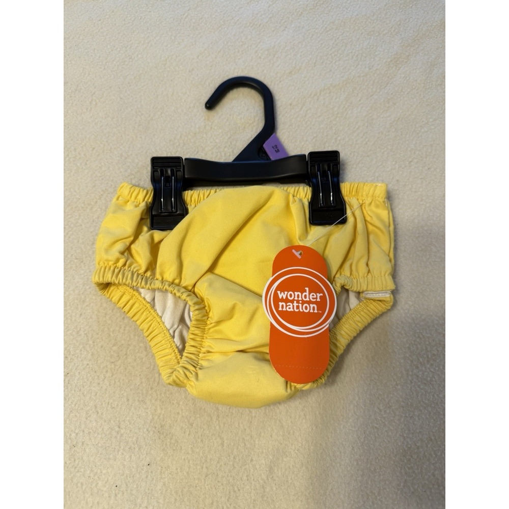 Wonder Nation Yellow Baby Swim Diaper Cover Size 12 Months NWT